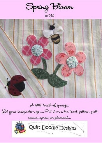 Spring Bloom #214 Bee & Flower applique pattern