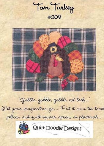 Tom Turkey #209 Applique Pattern