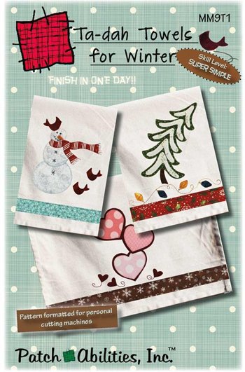 Towels for Winter MM9T1 applique pattern