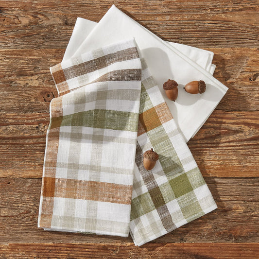 Autumn Plaid Homespun Tea Towel 9575
