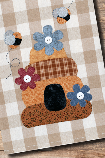 Beehive pattern applique twbp43