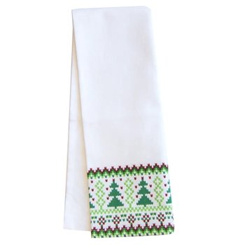 Christmas Tree Border 400-135 Tea Towel