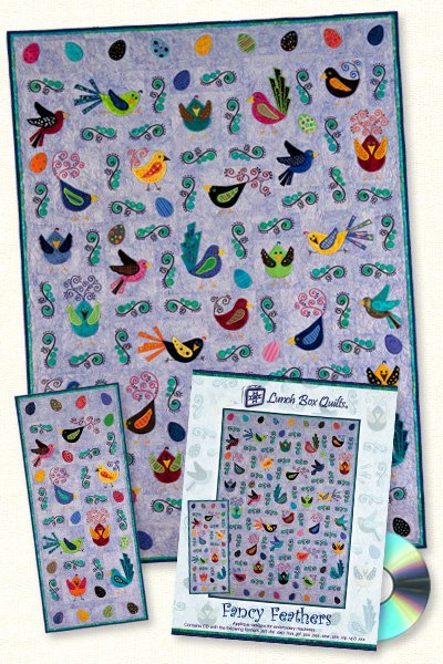 Fancy Feathers full size Pattern for Applique CQP-FF1