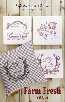 Farm Fresh Set One Farm Animal Embroidery and Pillow Pattern E65