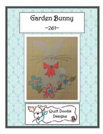 Garden Bunny Tea Towel Applique Pattern