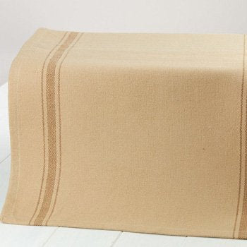 Grain Sack Stripe Oat Table Runner T41640-03 heavy weight