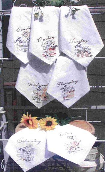 Harvest Delight Designs 816 Tea Towels seven towels