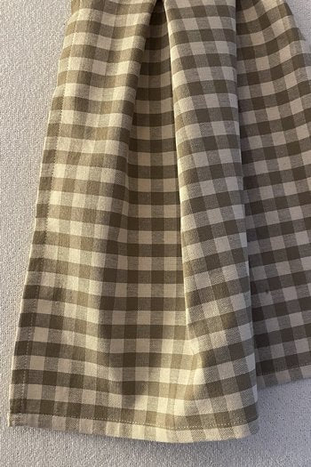 Heritage  House Check Oat Tea Towel KT1023