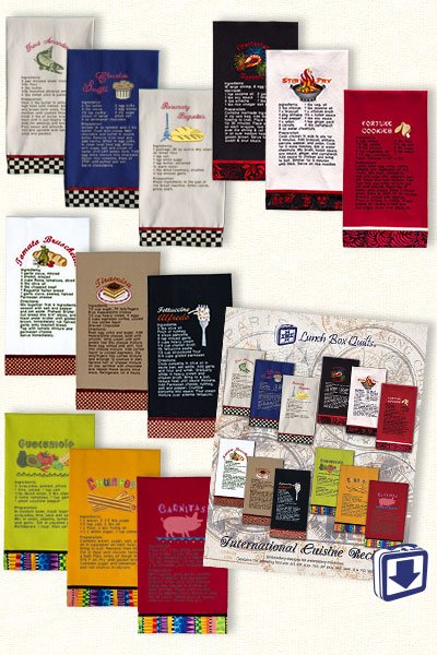 Machine Embroidery Software - International Cuisine Recipes EC-IN-DD