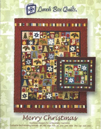 Machine Embroidery Software - Merry Christmas Quilt QP-MC-1