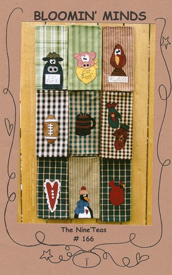 Nine Teas Applique Pattern #166 - 9 Different Designs