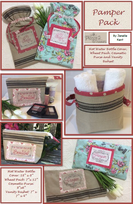 Pamper Pack PTT-125 Embroidery Pattern