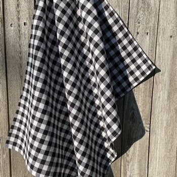 Studio E Gingham Check Black Tea Towel T3-9