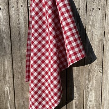Studio E Gingham Check Red Tea Towel T3-8