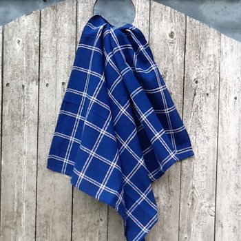 Studio E Premium Windowpane Navy Tea Towel T2-77
