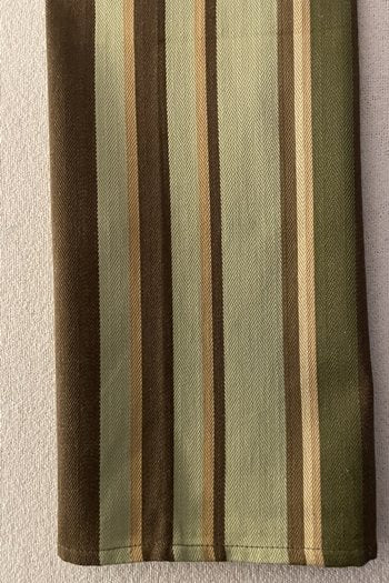 Rain Forest stripe tea towel green/brown