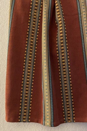 Red Rock 481-10 stripe tea towel rust/teal