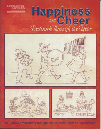 Redwork Happiness and Cheer throghtout the Year