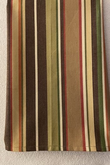 Sesame 639-10 Stripe Tea Towel Tan/brown