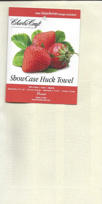 Showcase Huck Towel - Free Strawberries design