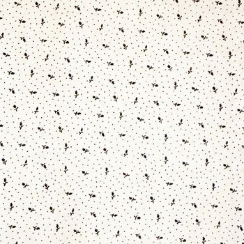 Small Floral Black and White Tea Towel KTCE3002