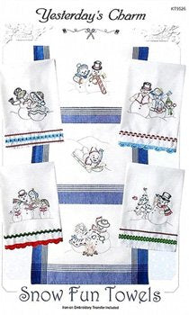 Snow Fun snowmen KT9526 Embroidery Pattern
