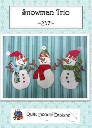 Snowman Trio #237 applique pattern