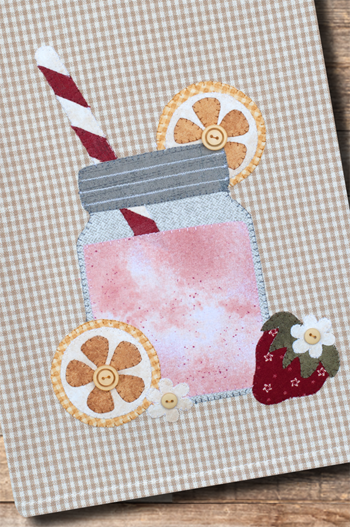 Strawberry Lemonade applique pattern wbp42