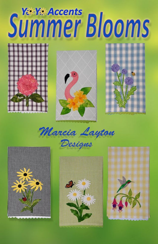 Summer Blooms MLD-SB1 Tea Towel Applique Patter