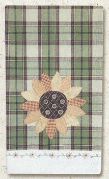 Sunflower applique Pattern for towel