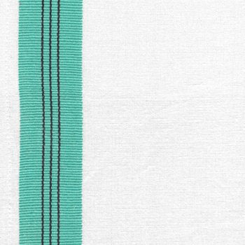 Toweling 920-179 white with aqua stripe