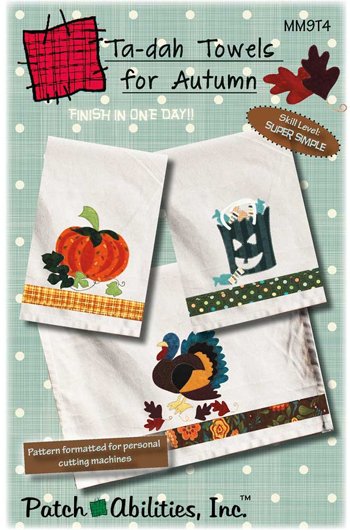 Towels for Autumn MM9T4 appplique pattern