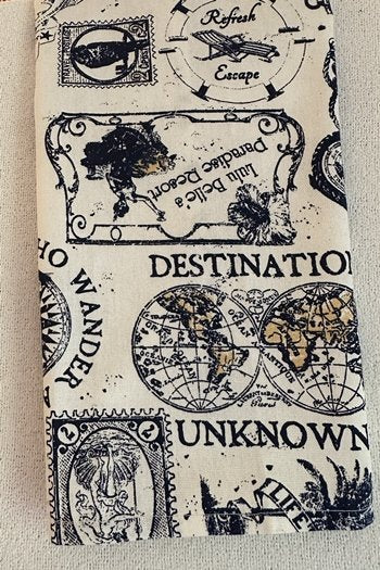 Traveler Printed Tea Towel