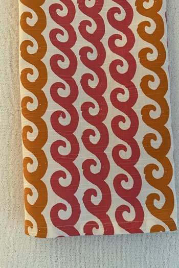 Waves Fuschia Printed Tea Towel