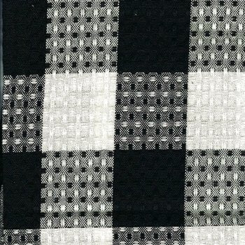 Wicklow Waffle Black Check Towel